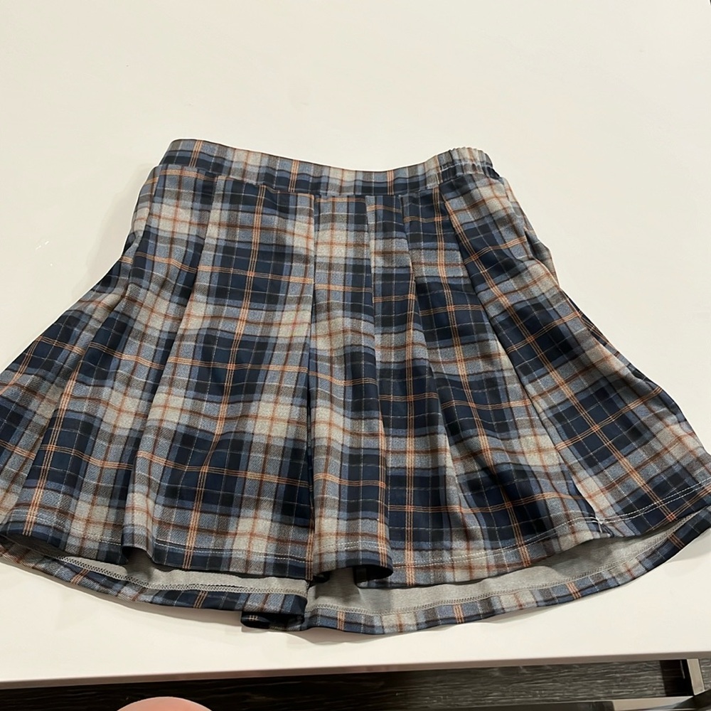 Plaid halara mini skort xs